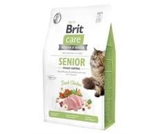 Brit Care Cat GF Senior Weight Control (Šviežia vištiena) 0,4kg