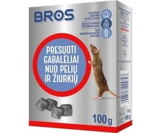 BROS Gabalėliai nuo pelių ir žiurkių 100g