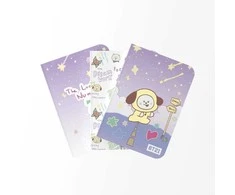 BT21 - A6 formato CHIMMY užrašų knygelių rinkinys (3 vnt.)