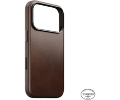 Burga Nomad Traditional Odinis dėklas, rustic ruda (Horween) – iPhone 18 Pro/17 Pro
