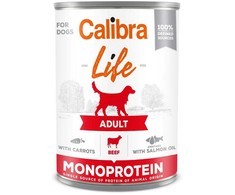CALIBRA Adult jautiena with carrots – drėgnas ėdalas šunims – 400g