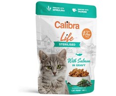 Kačių Maistas - CALIBRA Cat Life Sterilised lašiša in Gravy 85g