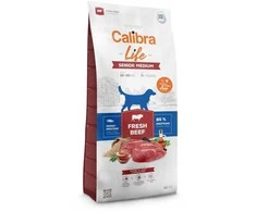 Šunų Maistas - CALIBRA Life Senior Medium Šviežia Jautiena 12kg Be Glitimo
