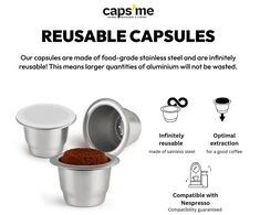 Caps Me CAPSME Nespresso reusable pods x3