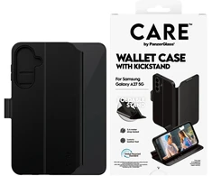 Panzer Glass CARE by PanzerGlass dėklas su pinigine ir stovu, skirtas Samsung Galaxy A27 (5G) – juodas