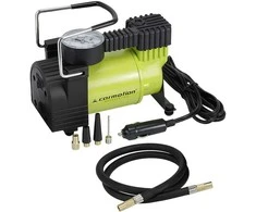 Carmotion Piston air compressor 12V, 11 BAR, 35L / min, analog pressure gauge, 4 adapters