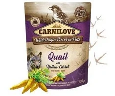 Carni Love Carnilove konservai šunims Pate Quail with Geltona Carrot 300g