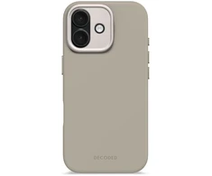 Dėklas Decoded AntiMicrobial Silicone Backcover - silikonowa obudowa ochronna do iPhone 17 kompatybilna su MagSafe (soft taupe)