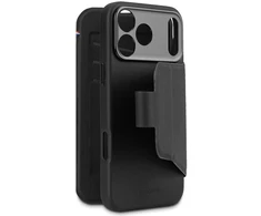 Carruzzo Nuimamas „Decoded“ tekstūruotas silikoninis dėklas – „iPhone 17 Pro“, suderinamas su „MagSafe“ (phantom juodas)