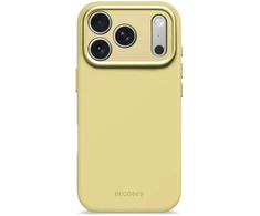 Dėklas Decoded AntiMicrobial Silicone Backcover – silikoninis apsauginis dangtelis, skirtas iPhone 17 Pro, suderinamas su MagSafe (yuma yellow)