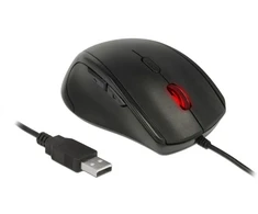 Mitel Carruzzo DeLOCK 12548 kompiuterinė pelė Biuras Kairė ranka USB A tipo Optinis 2400 DPI
