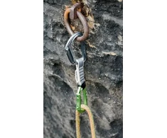 Carruzzo Edelrid 737910106270 laipiojimo karabinas Fiksuojamasis karabinas D formos Žalia, Pilka 6 vnt