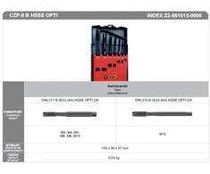 Carruzzo GWINTOWNIKI Rinkinys M3-M12 DIN-371B/DIN-376B (6H) HSSE CZP-8 OPTI