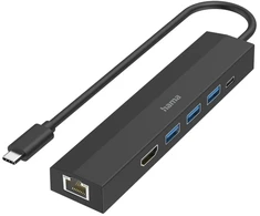 Carruzzo Hama 00200144 sąsajos šakotuvas USB 3.2 Gen 1 (3.1 Gen 1) Type-C 5000 Mbit/ai Juoda
