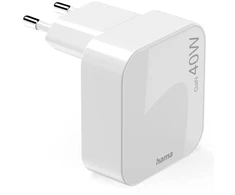 Hama 40W GaN 2x USB-C balta składana