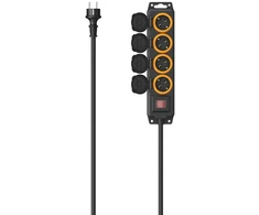 Hama Garden, Statyba, 4 SCHUKO lizdai, juodas, 4m, 3680W, IP44