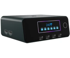Carruzzo ICY BOX IB-PS2401 Universalus Juoda AC Spartusis įkrovimas Vidaus