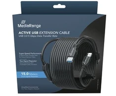 Carruzzo MediaRange MRCS244 USB kabelis USB 3.2 Gen 1 (3.1 Gen 1) 15 m 2 x USB A USB A 5 Gbit/s Juoda