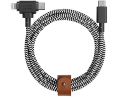 „Native Union Belt“ universalus laidas (USB-C – apšvietimas / USB-C), 1,5 m, zebro spalvos