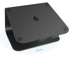 Carruzzo Rain Design mStand360 – drehbarer Aliuminio Stand für MacBooks Notebooks bis 15 zoll Nešiojamojo kompiuterio stovas Juoda 38,1 cm (15″)