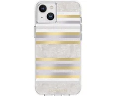 Case-Mate Pearl Stripes MagSafe - dėklas decorated su mother-of-pearl skirtas Apple iPhone 14 Plus Pearl Stripes