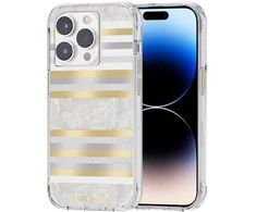 Case-Mate Pearl Stripes MagSafe - dėklas decorated su mother-of-pearl skirtas Apple iPhone 14 Pro Pearl Stripes