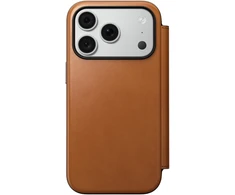 Cases and Covers - Flip Nomad Modern odinis dėklas-knygelė, saddle (Horween) – iPhone 18 Pro/17 Pro
