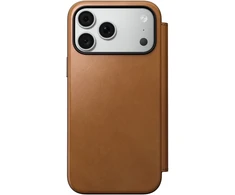 Cases and Covers - Flip Nomad Modern odinis dėklas-knygelė, english tan – iPhone 18 Pro Max/17 Pro Max