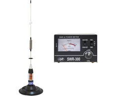 CB antena PNI ML70, ilgis 70 cm, su pridedamu magnetu ir PNI SWR-300 reflektometru