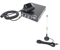 CB CRT S Mini dviejų įtampų 12/24V 4W radijo stotelė + CB antena PNI ML29