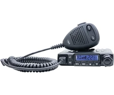 CB PNI ESCORT HP 6500 ASQ radijo stoties komplektas, RF stiprinimas, 4W, 12V + CB PNI S75 antena su 7-9 km kabeliu ir stacionariu laikikliu