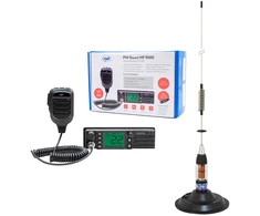 CB PNI Escort HP 9500 radijo stoties komplektas, ASQ, 12-24V + CB PNI ML70 antena, 70 cm su pridedamu 145 mm magnetiniu pagrindu