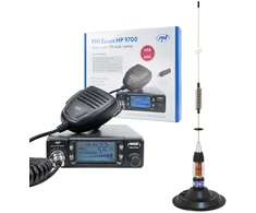 CB PNI Escort HP 9700 USB radijo stoties komplektas ir CB PNI ML70 antena su 145 mm magnetiniu pagrindu