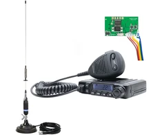 CB radijo stotelės komplektas PNI Escort HP 6550 su įdiegtu PNI ECH01 + CB antena PNI S75 su magnetu