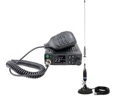 CB radijo stoties komplektas PNI Escort HP 8900 ASQ, 12-24V + CB antena PNI S75 su magnetiniu pagrindu