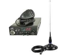 CB radijo stoties komplektas PNI ESCORT CB 8024 ASQ + CB antena PNI ML145 su magnetu 145 / PL