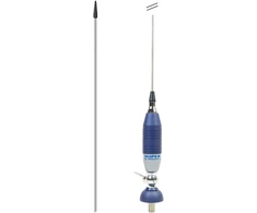 CB Sirio SUPER 9 antenos komplektas su tvirtinimo elementu, 155 cm ilgio, su pridedamu „Sticky Pad Flag“