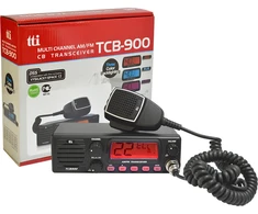 CB TTi TCB-900 12-24V maitinimo stotelė su priekiniu garsiakalbiu, AM-FM, 12V-24V, 4W, nuskaitymas (Scan), ASQ, užraktas (Lock)