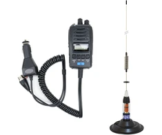 CB TTi TCB-H100 12V/24V radijo stoties komplektas, „Roger Beep“ funkcija ir CB PNI ML70 antena su magnetiniu pagrindu