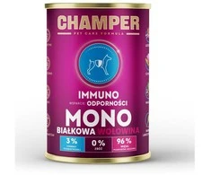 Šunų maistas - CHAMPER Immuno jautiena drėgnas begrūdis 400g