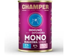 Šunų maistas - CHAMPER Immuno lašišų drėgnas maistas 400g begrūdis be glitimo