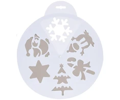 Christmas Decoration Šablonas dirbtiniam sniegui 30 cm, 6 raštai