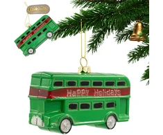 Christmas Decoration plastikinis žaisliukas turistinis autobusas