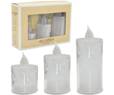 Christmas Gifts trijų LED dekoratyvinių žvakių rinkinys