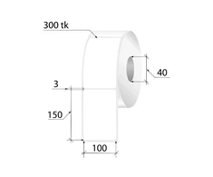 Termosiirde etiketid 100x150mm 300tk