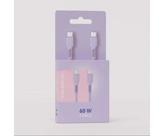 Colorum Spalvotas kabelis USB-C - USB-C 1,8m 3A CK60-CC-09 x Plaunamas