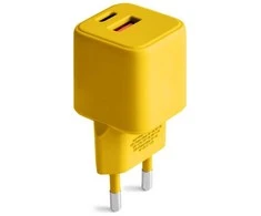 COLORUM laidinis įkroviklis USB-A + USB-C PD 30W CLS30-AC-05 xYellow