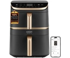„Cosori Turbo Tower Pro Smart Single“ 10,8 l autonominė 2630 W karšto oro gruzdintuvė, Juodas, auksinė