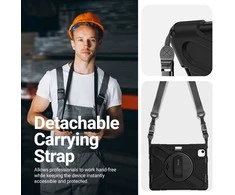 Crong Defender Plus - Rugged dėklas Samsung Galaxy Tab A11+ 10.9" juodos spalvos