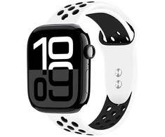 Crong Duo Sport - Strap for Apple Watch 44/45/46/49 mm (baltas/juodas)